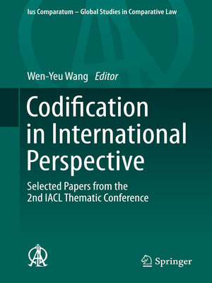 cover image of Codification in International Perspective